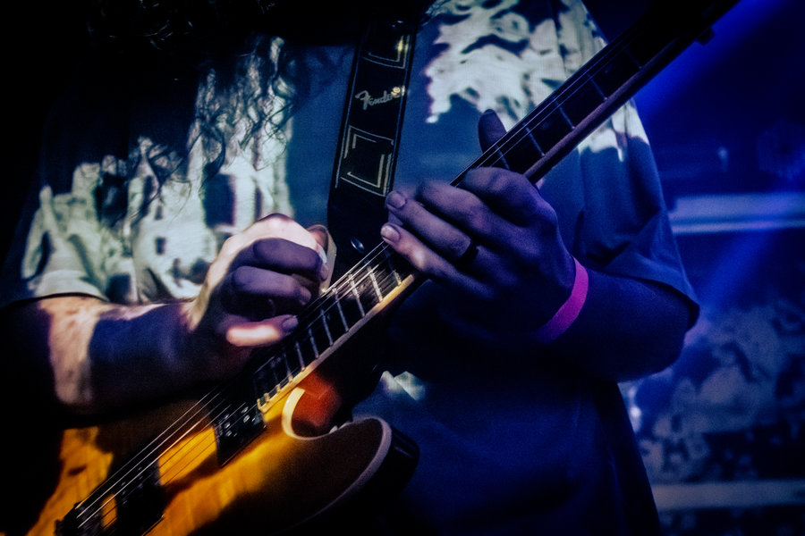 Live music performance in cinematic stage light