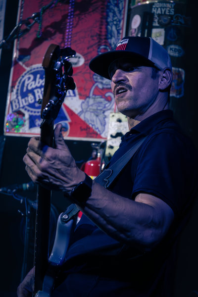 Live music performance in cinematic stage light