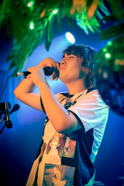 Live music performance in cinematic stage light