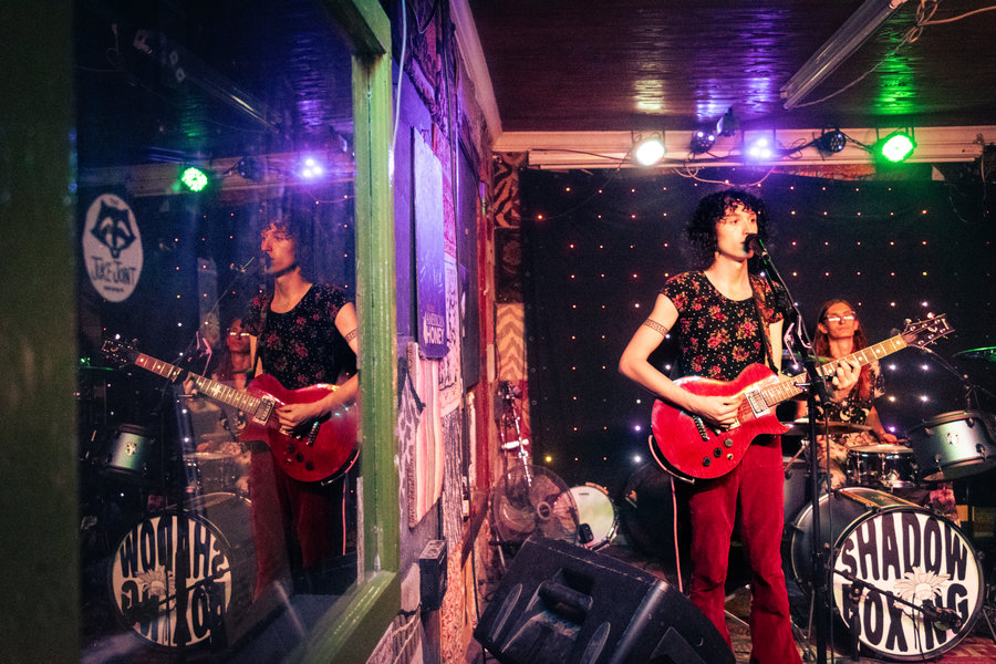 Live music performance in cinematic stage light