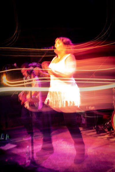 Live music performance in cinematic stage light