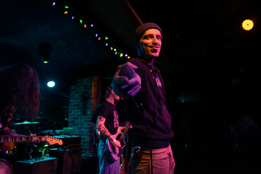Live music performance in cinematic stage light