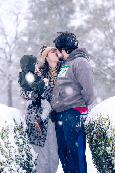 Couples and families in warm natural light